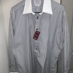 T.M Fitted Contrast Collar Shirt